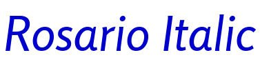 Rosario Italic 字体